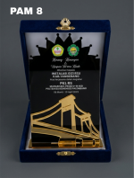 Plakat Akrilik Gold Jembatan Ampera