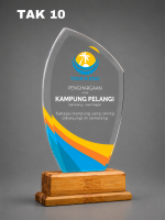 Trophy Akrilik Kayu Premium